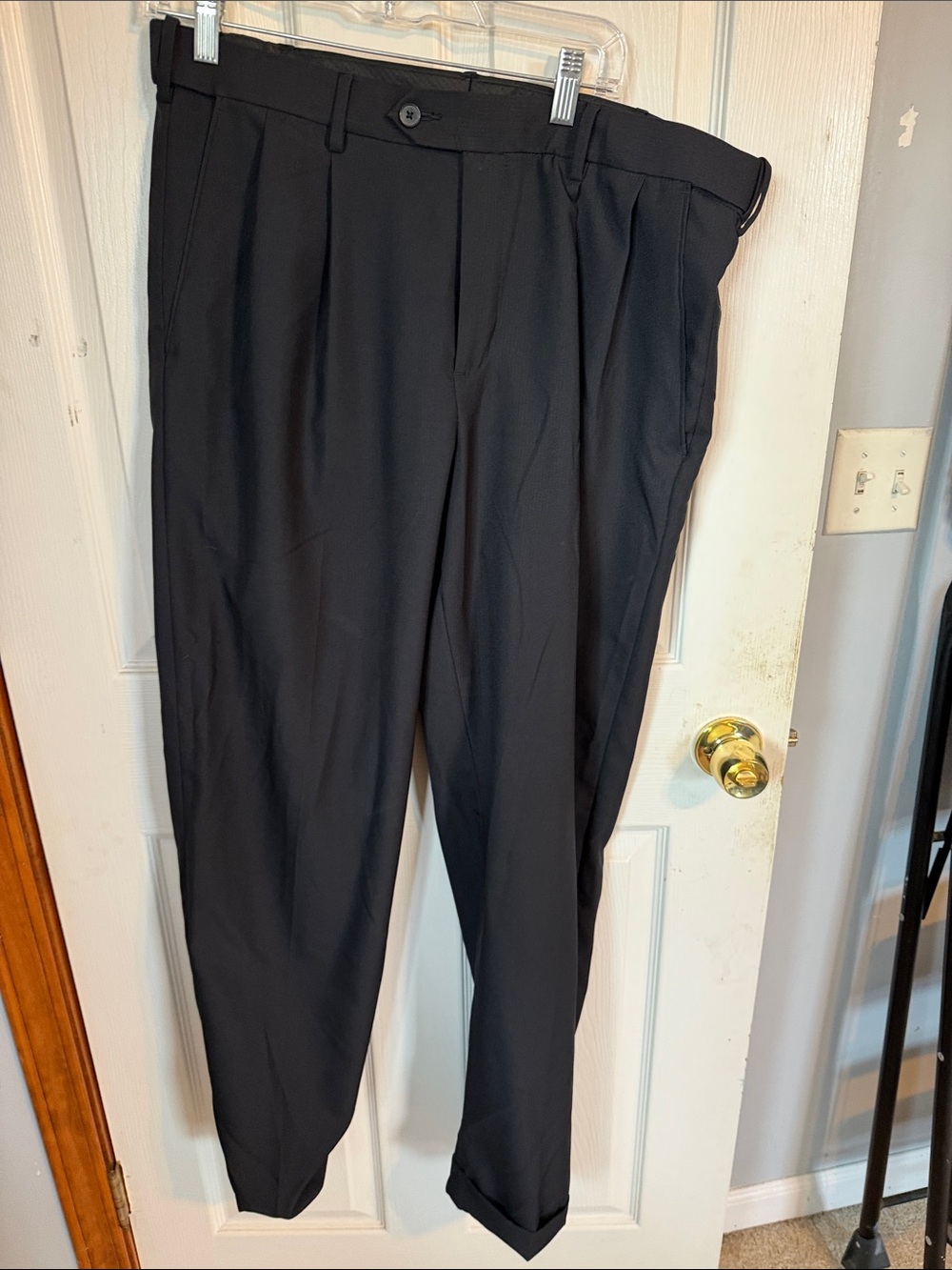 36 x 32 croft & barrow Black Pleated Dress Trousers